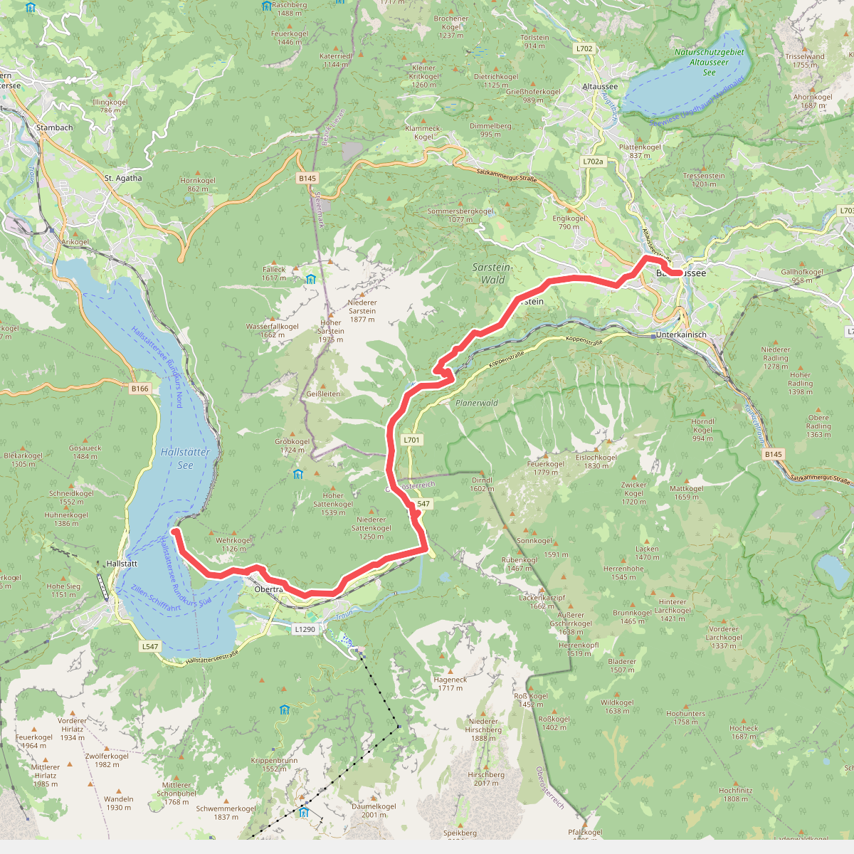 Hallstatt - Bad Aussee · BergeSeen Trail etappe 13