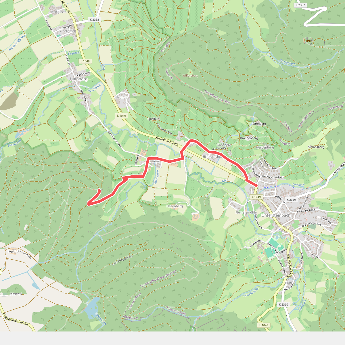 Querweg des SAV (roter Punkt)