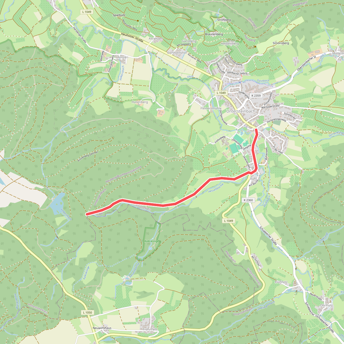 Querweg des SAV (roter Punkt)