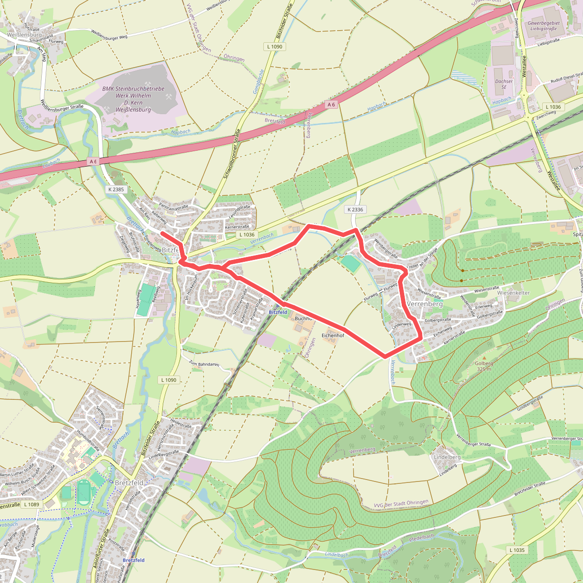 Wanderweg 1 Rose Bitzfeld
