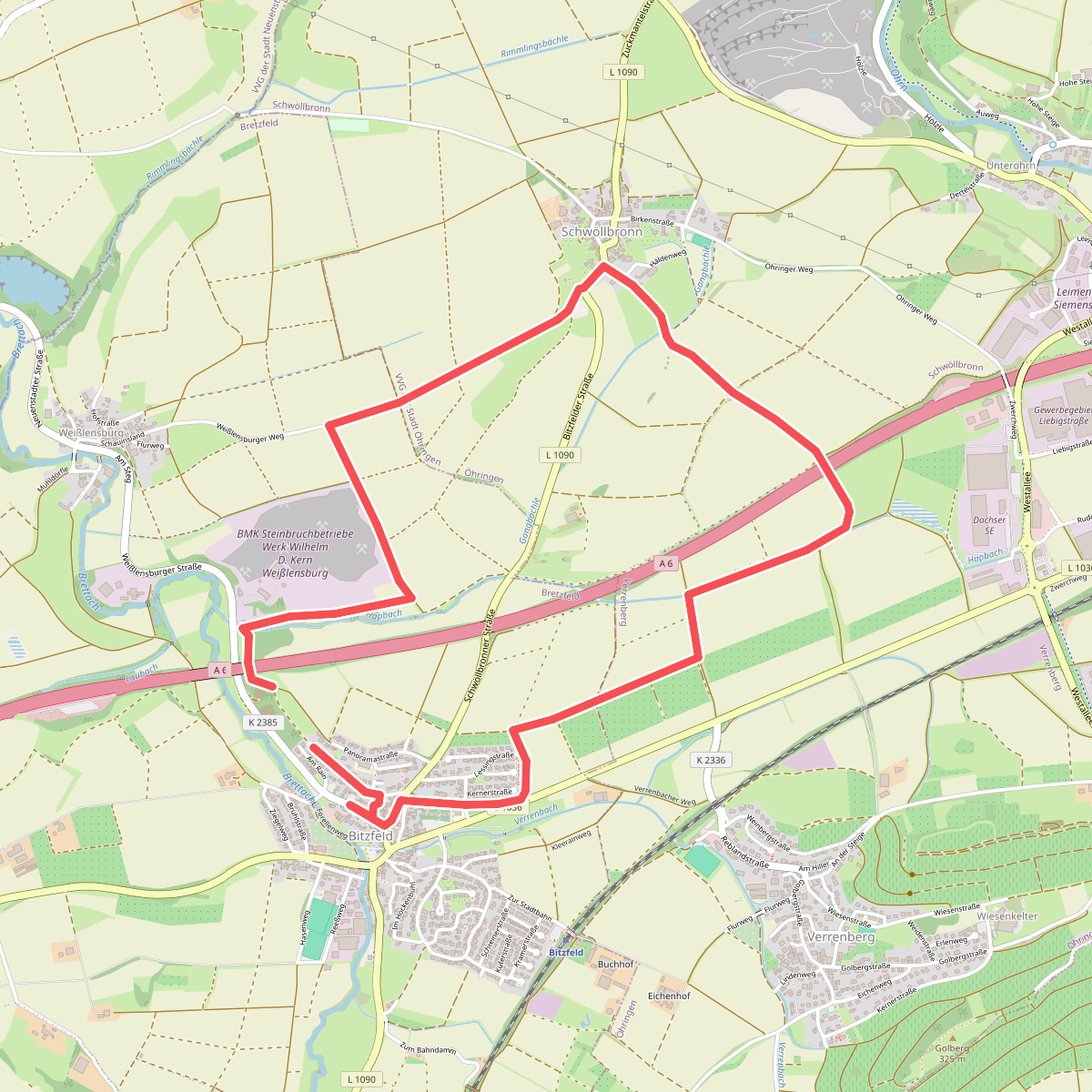 Wanderweg 3 Rose Bitzfeld