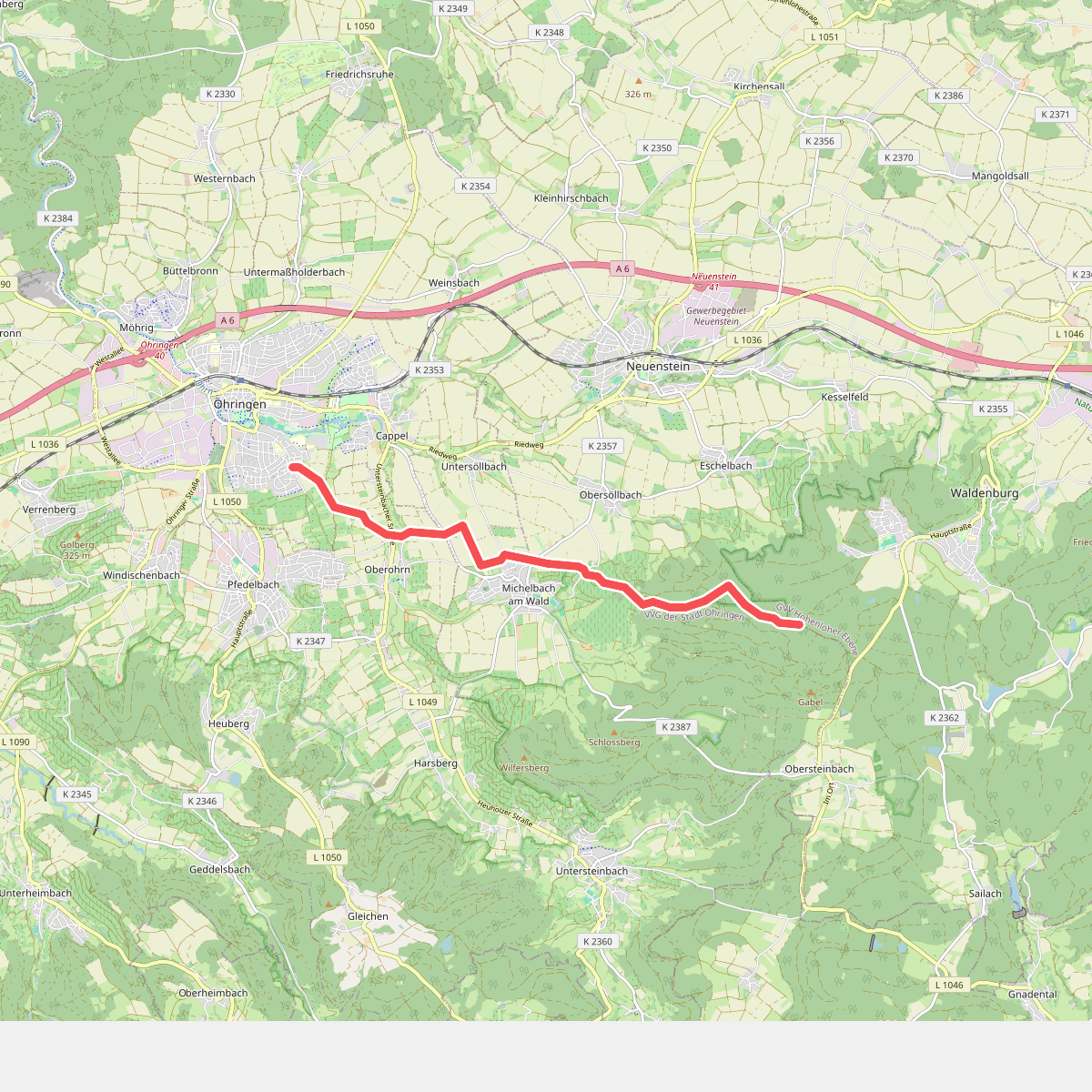 Hauptlinie des SAV (blauer Strich)