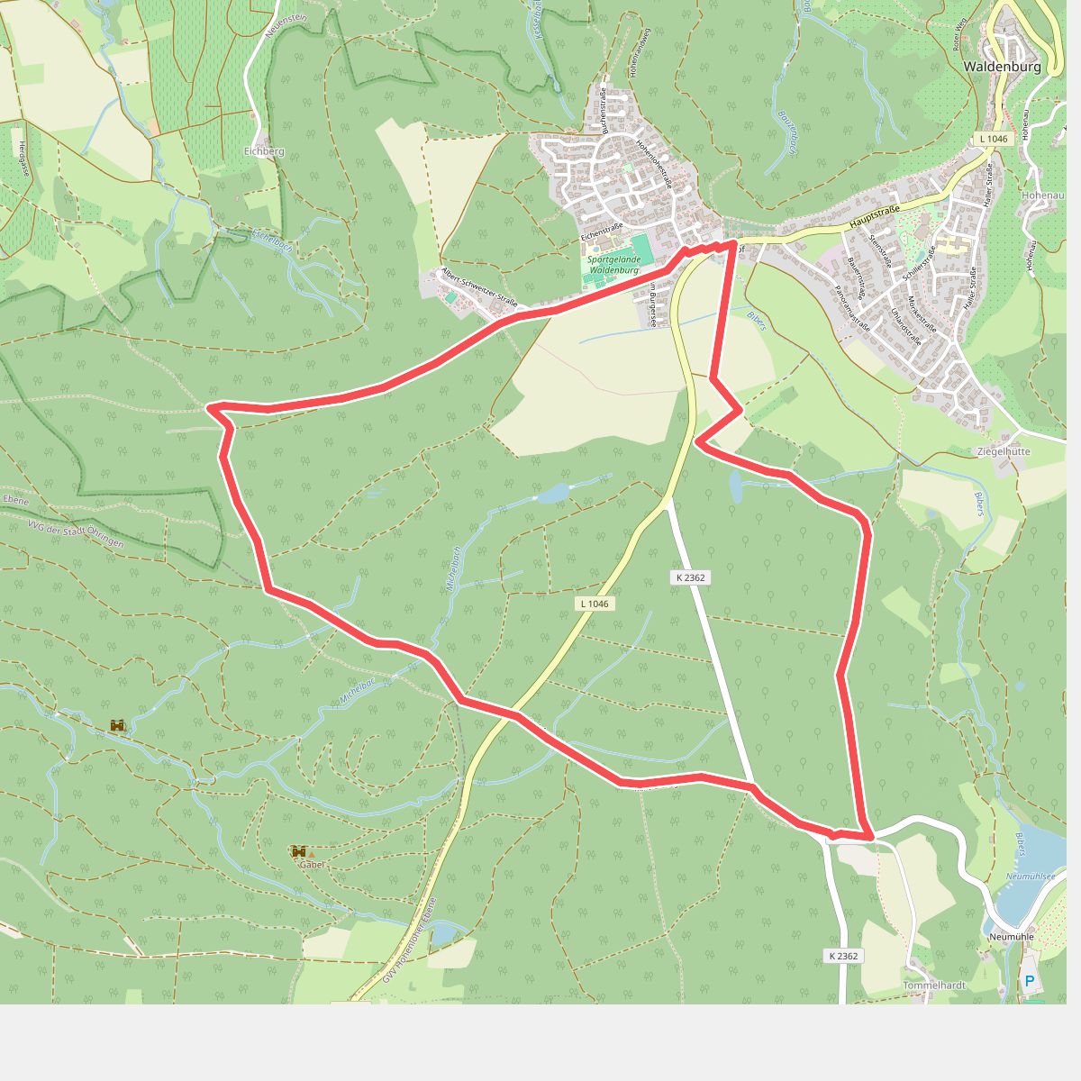 Kohleiche über Karlsfurtebene