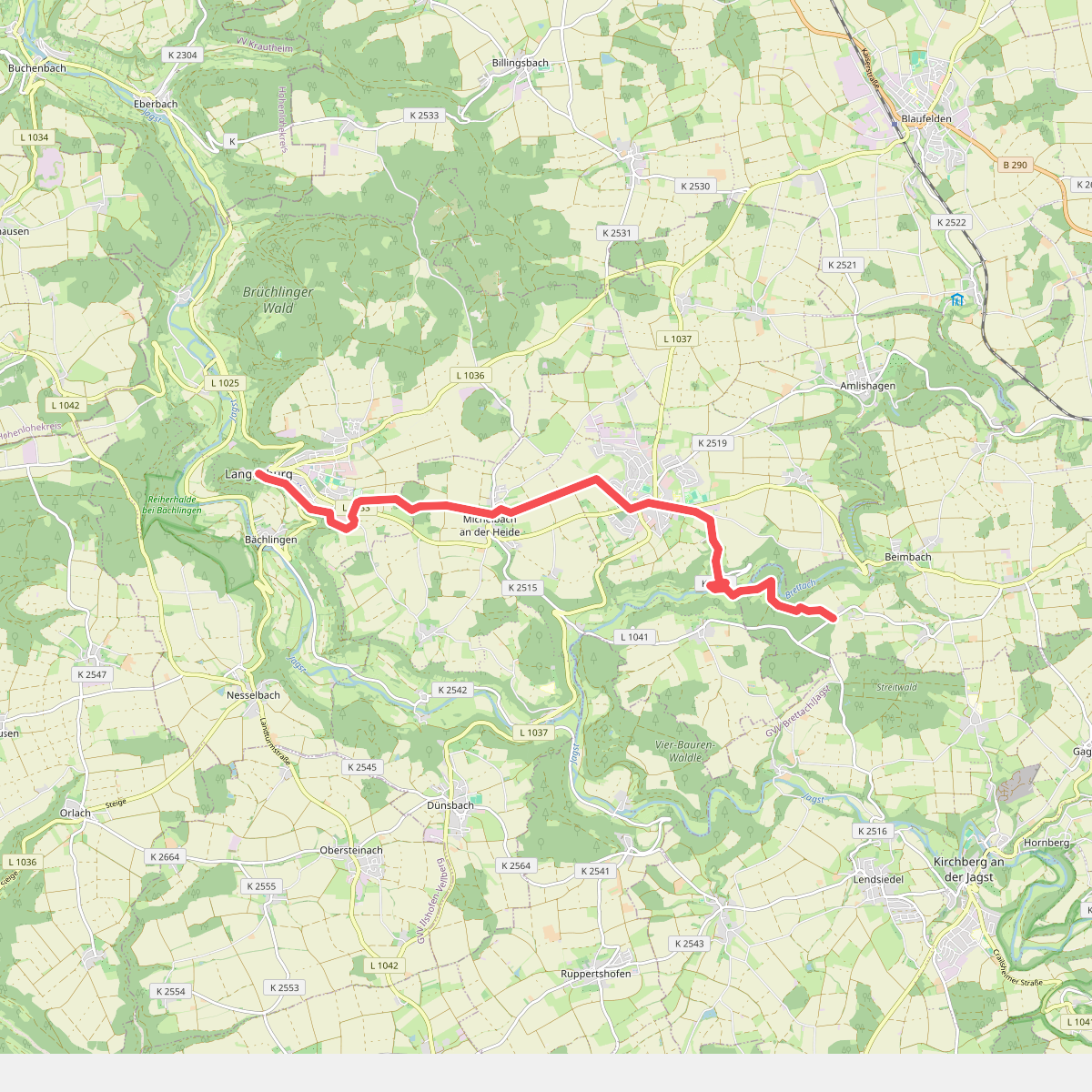 Nebenlinie des SAV (rotes Plus)