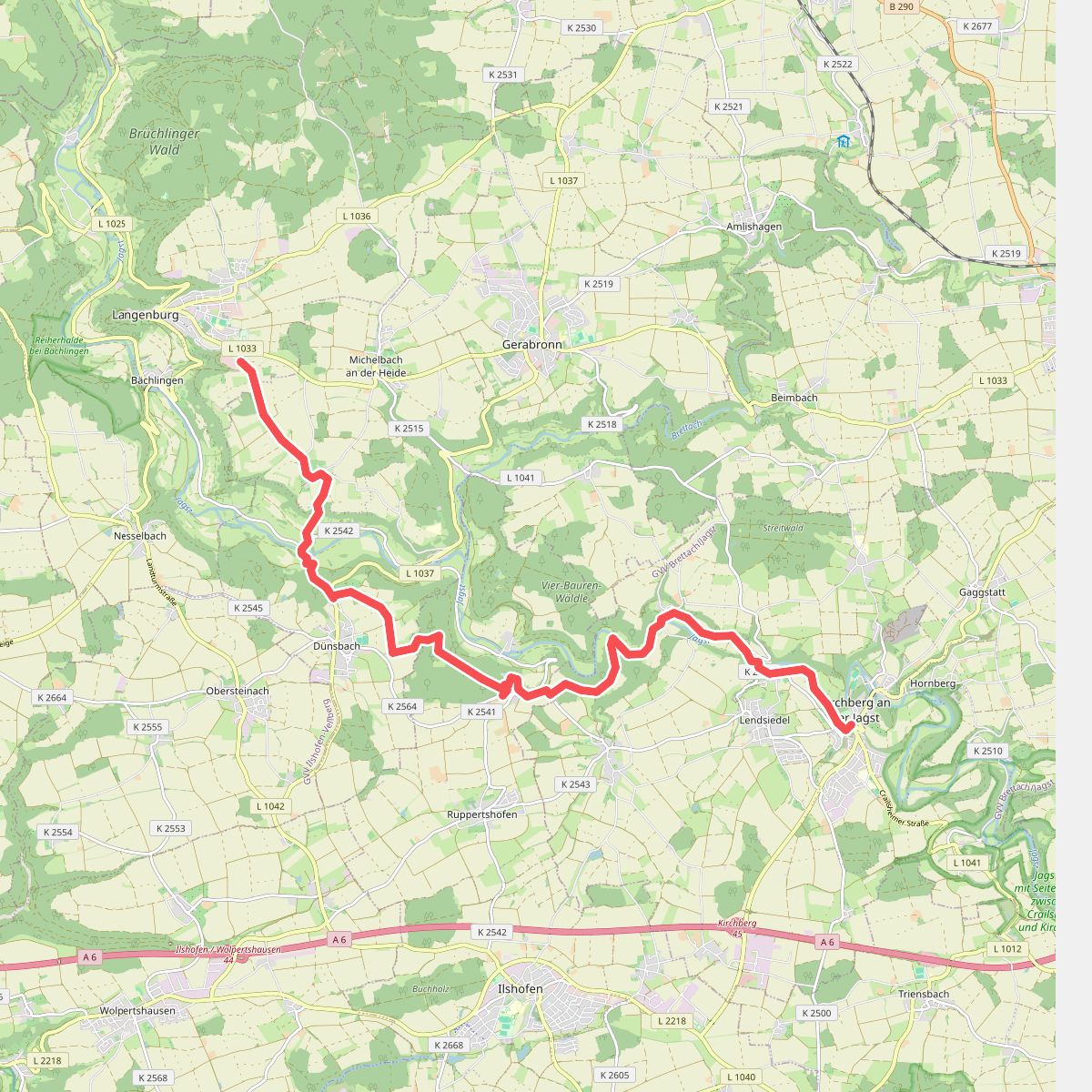 Nebenlinie des SAV (rotes Plus)