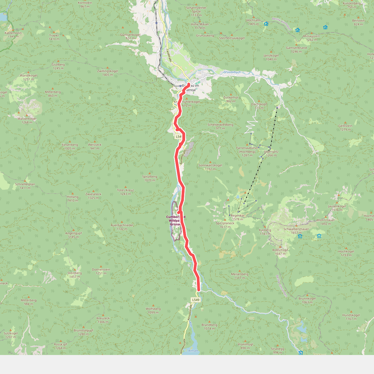 Gasthof Jagersimmerl - Grünau im Almtal · BergeSeen Trail etappe 19