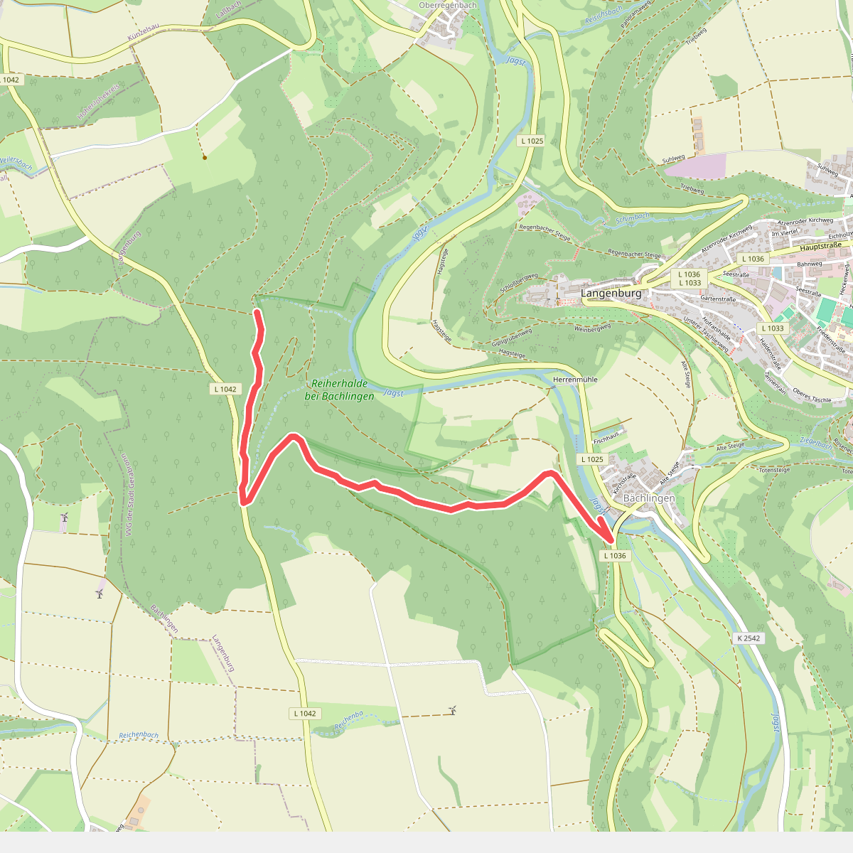 Querweg des SAV (blauer Punkt)