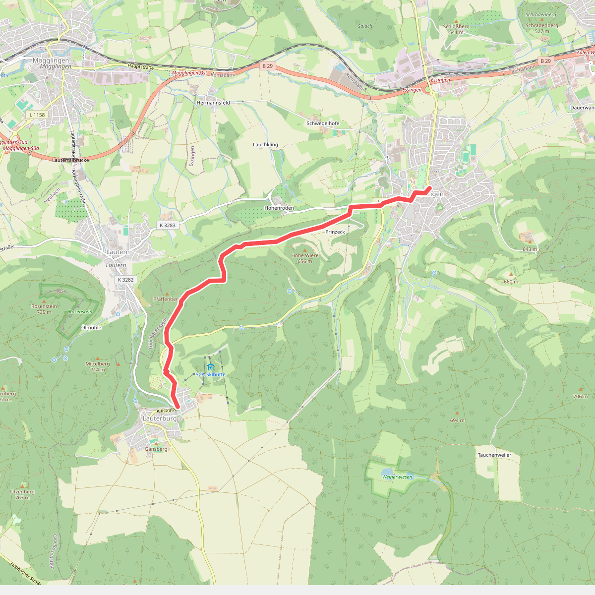 Essingen - Prinzeck - Lauterburg