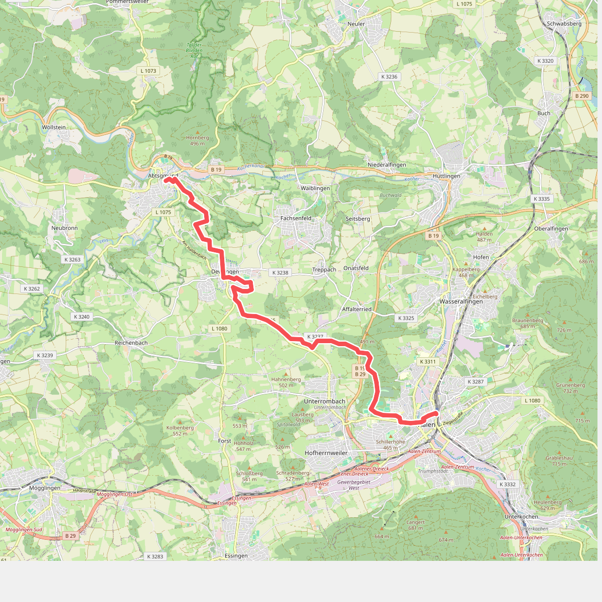 Nebenlinie des SAV (rotes Kreuz)