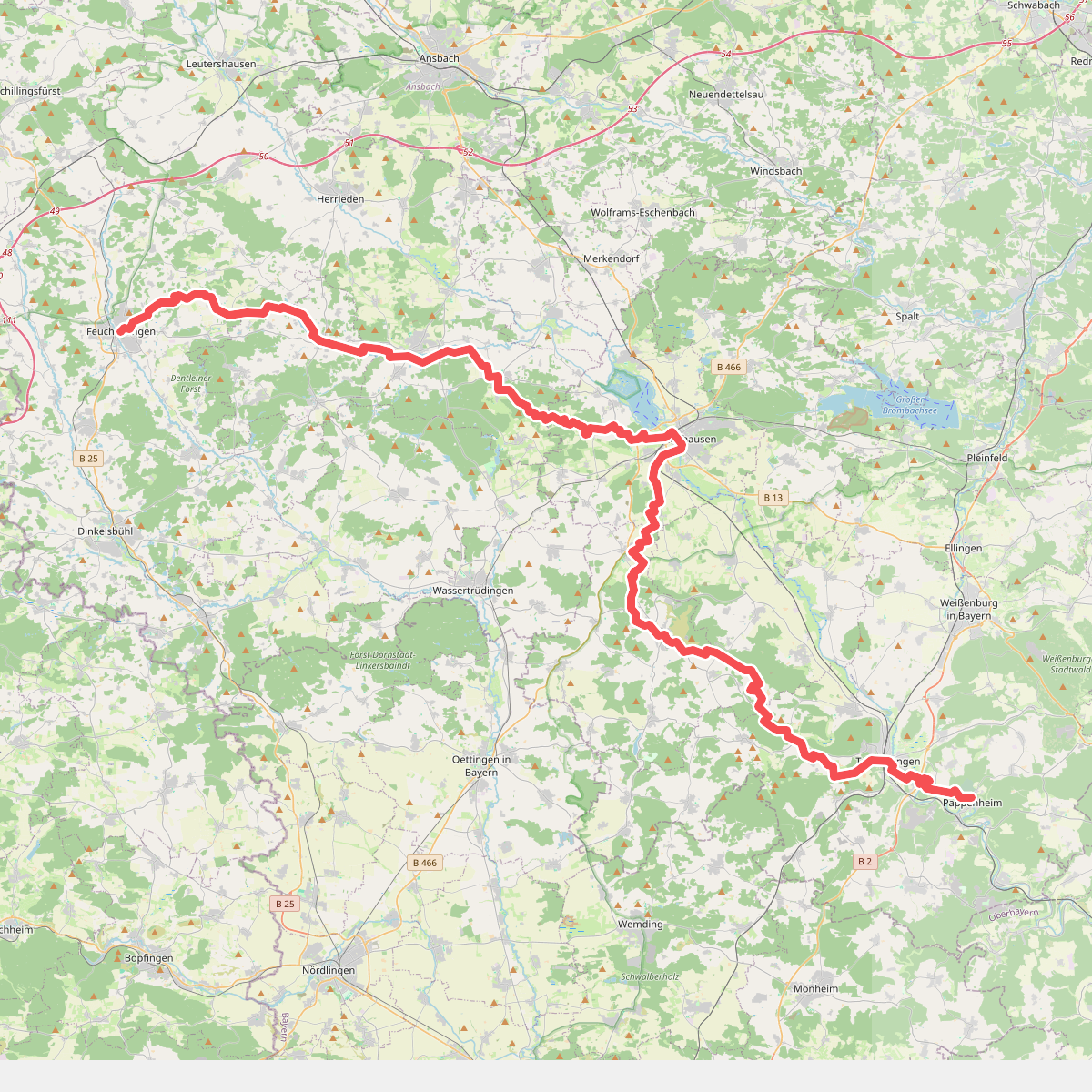 Main-Donau-Weg (Querverbindung Feuchtwangen – Pappenheim)