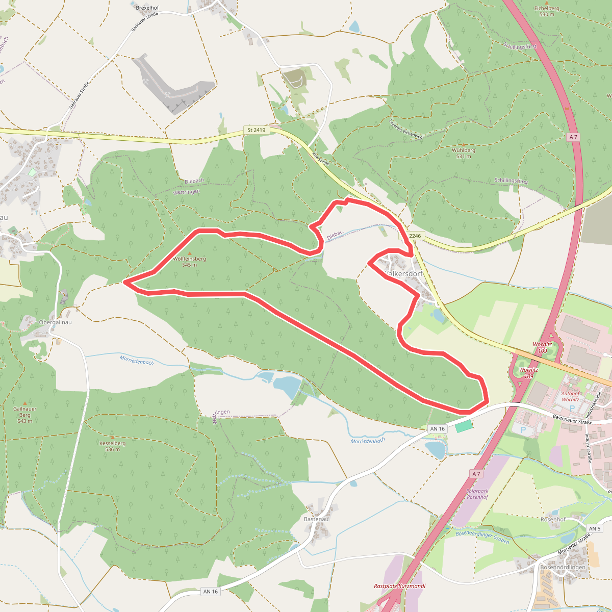 Milanweg Wörnitz (Walkersdorf Runde)