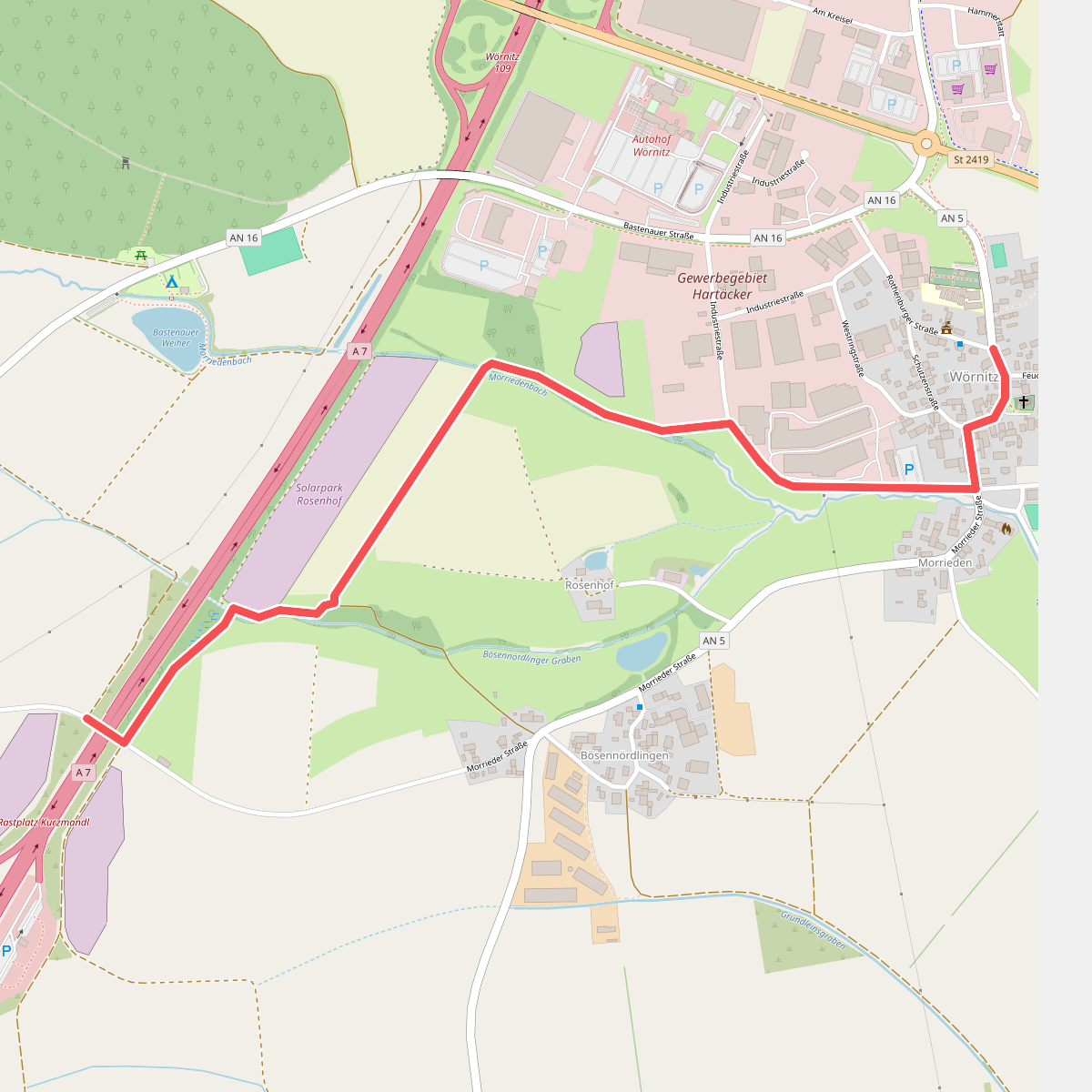 Zubringer Wörnitz West
