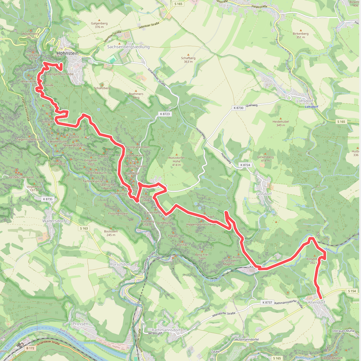 Hohnstein - Altendorf · Malerweg etappe 3