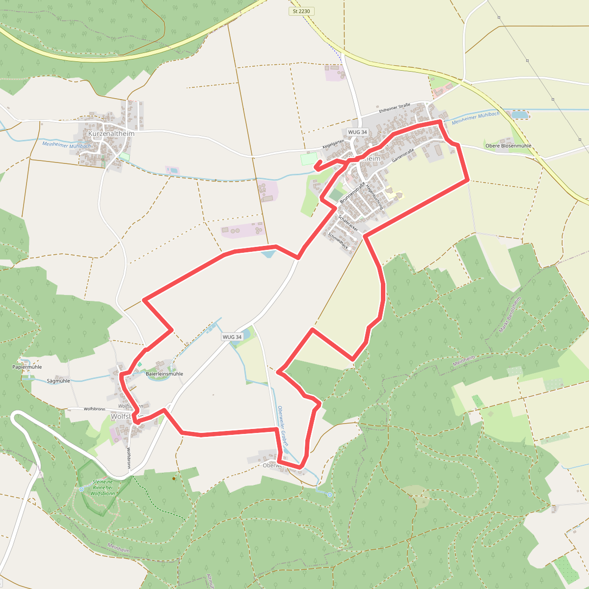 Streuobst-Erlebnis-Landschaft Route Meinheim