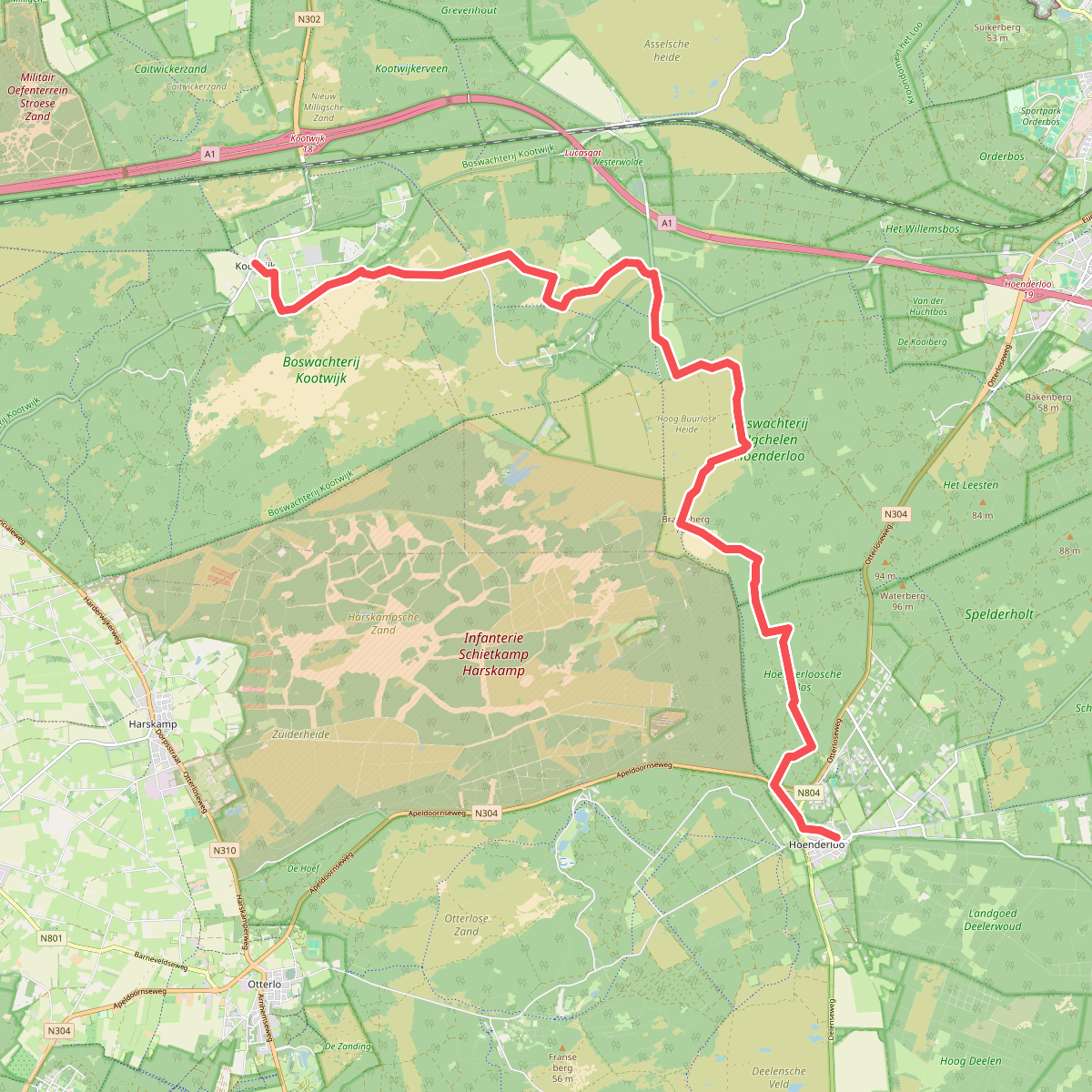 Hoenderloo - Kootwijk · Marskramerpad etappe 10