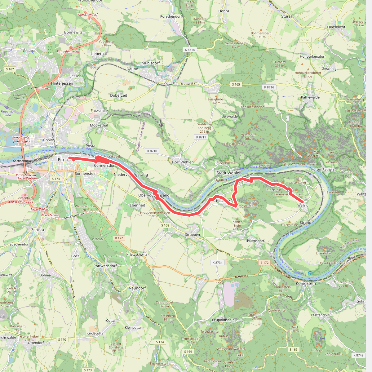 Weißig - Pirna · Malerweg etappe 8