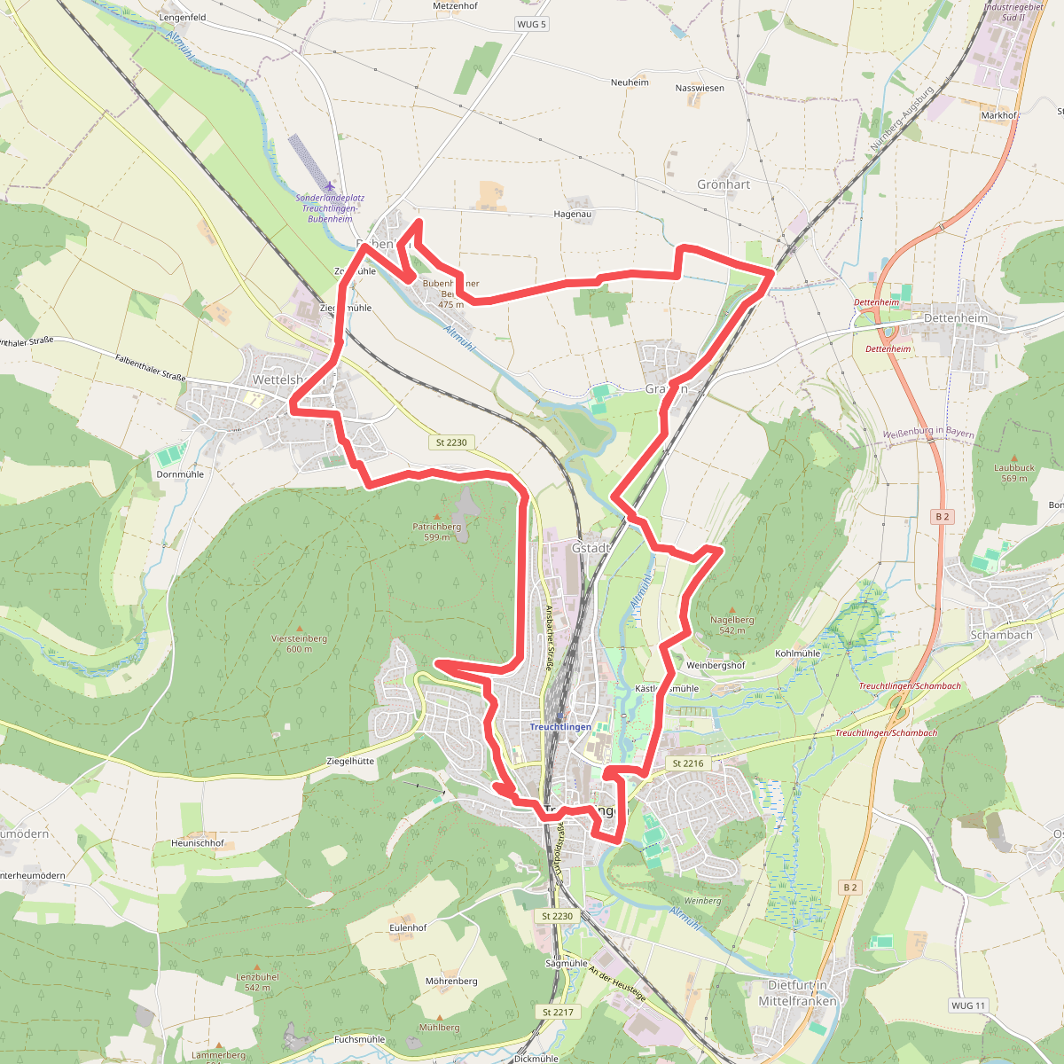 Altmühl Panoramaweg Schlaufe 6 Altmuehlblick-Weg