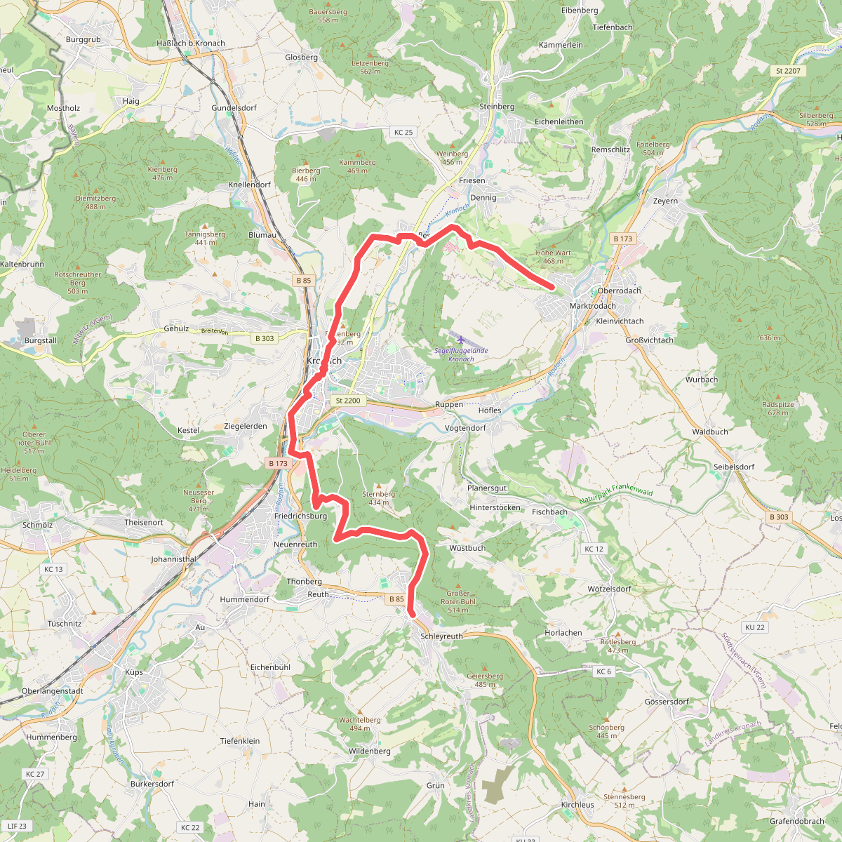 Unterrodach - Weißenbrunn · Frankenweg etappe 4