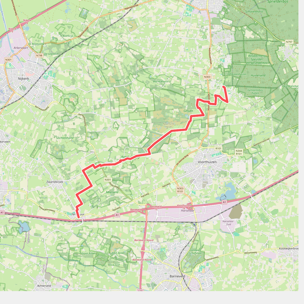 Veenhuizerveld - Terschuur · Marskramerpad etappe 12