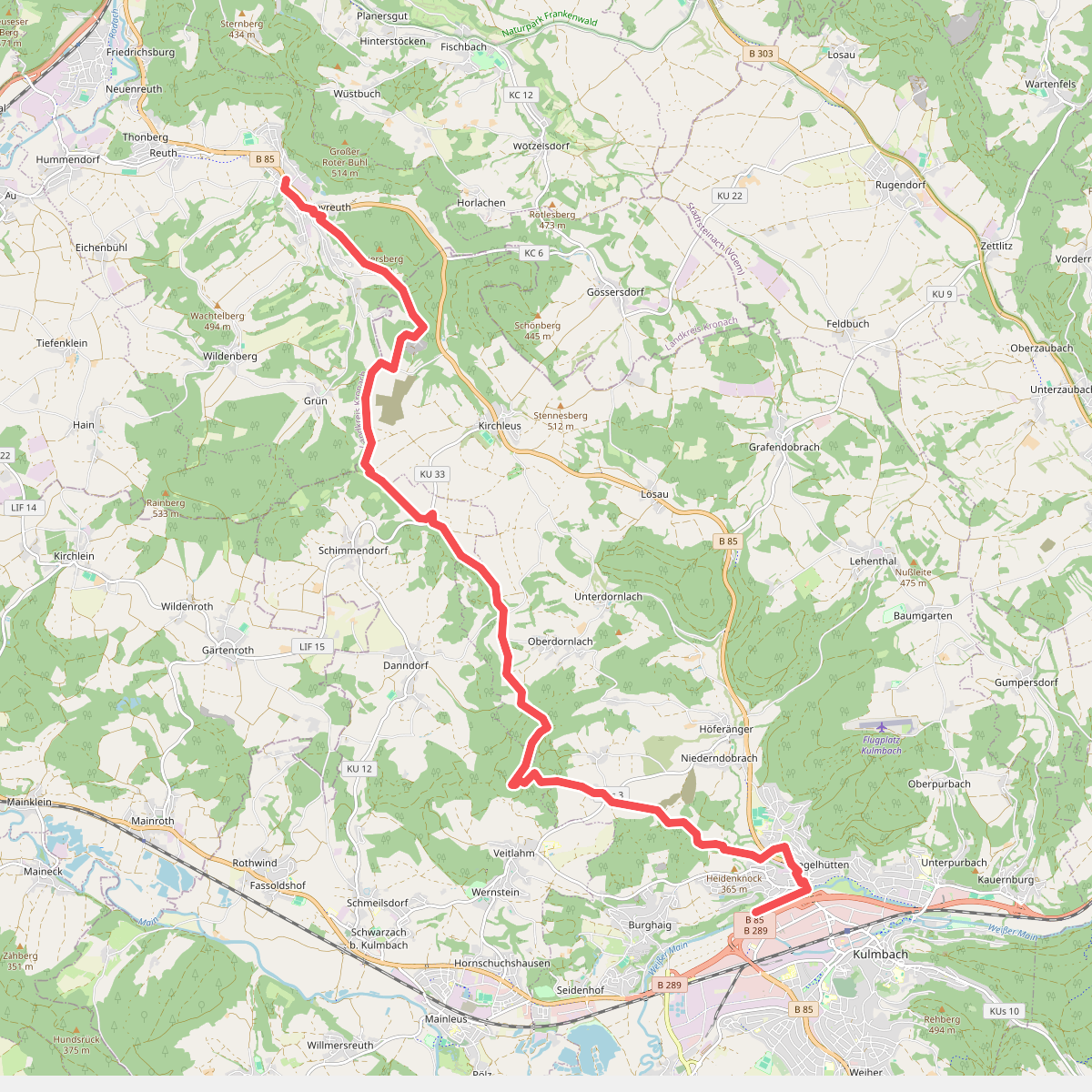 Weißenbrunn - Kulmbach · Frankenweg etappe 5