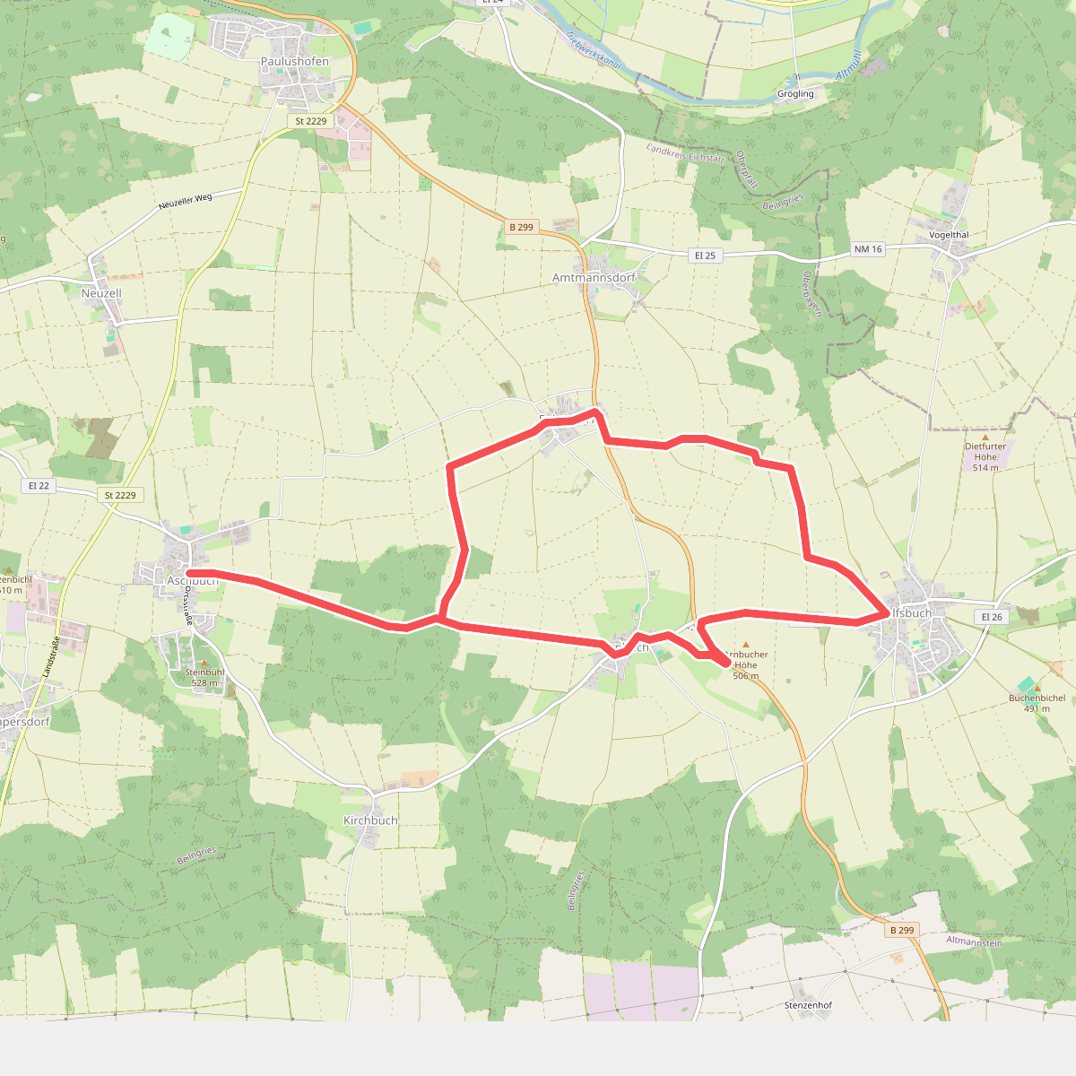 Über die Dörfer Wanderweg Nr. 7