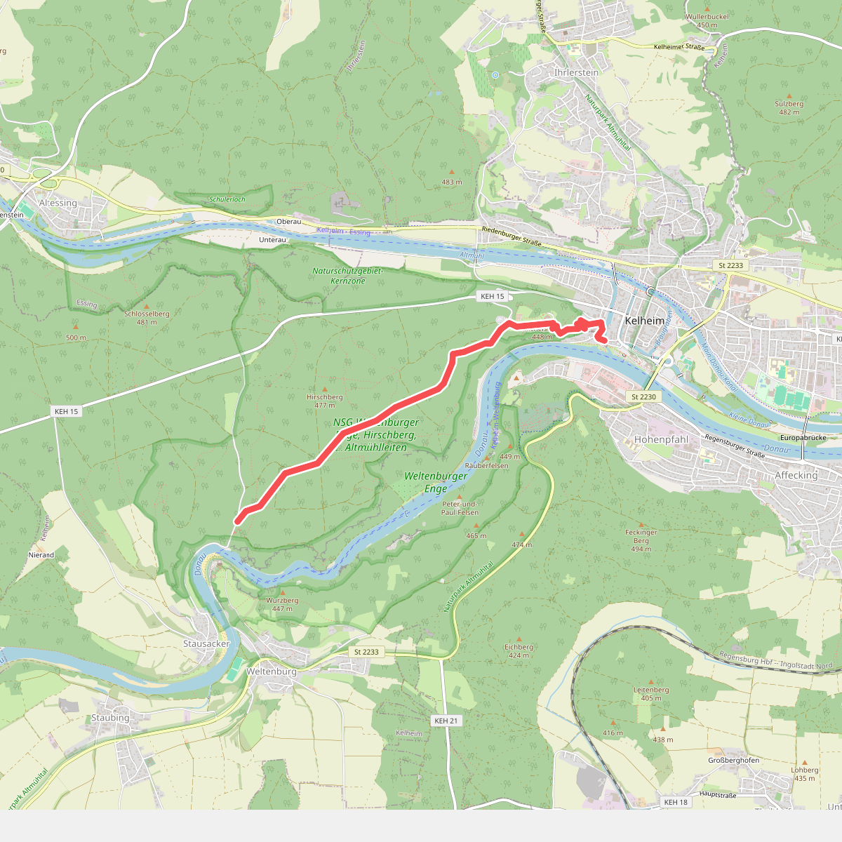 W 59 Kelheim - Weltenburg (Rotes Rechteck)