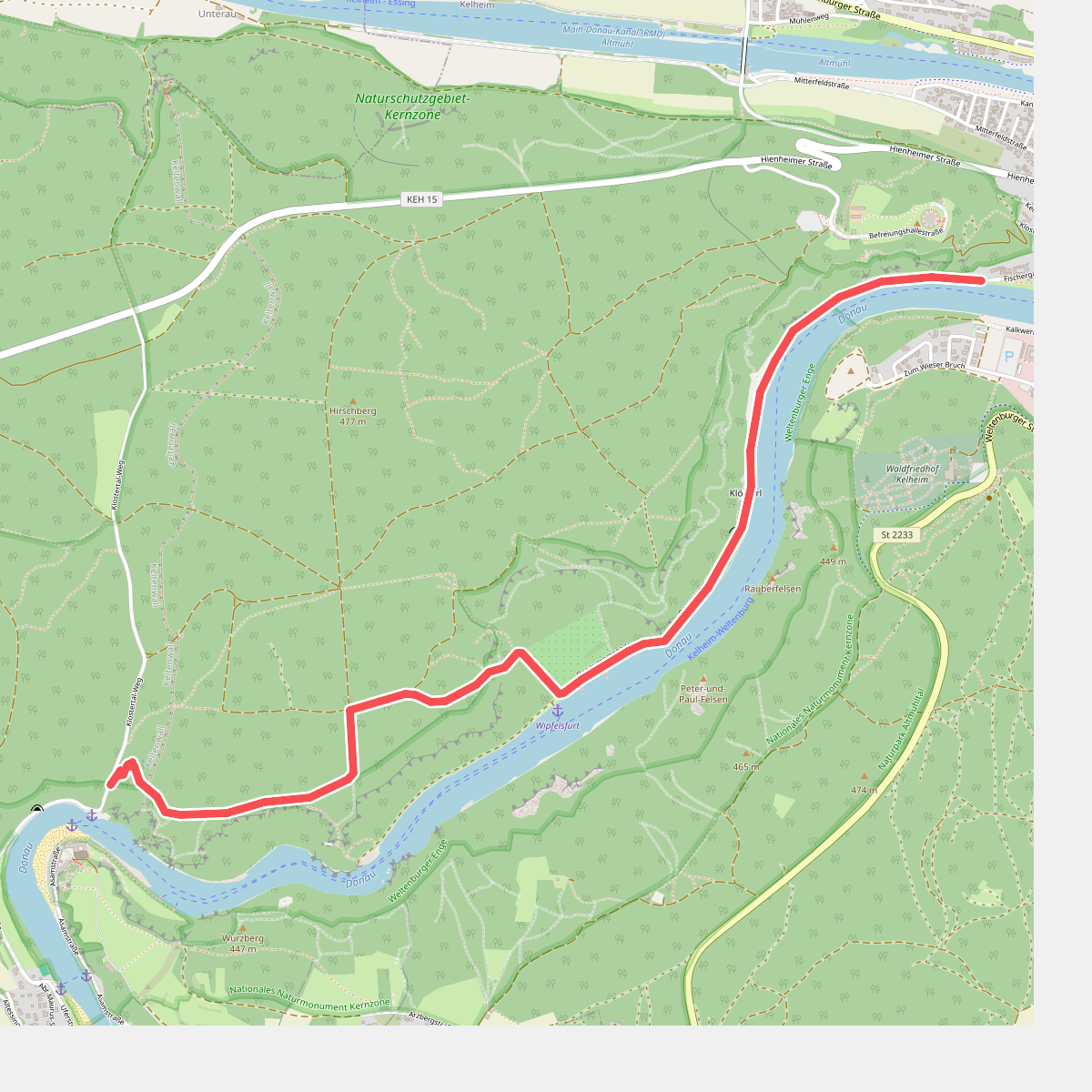 W 60 Kelheim - Weltenburg (Rotes Dreieck)