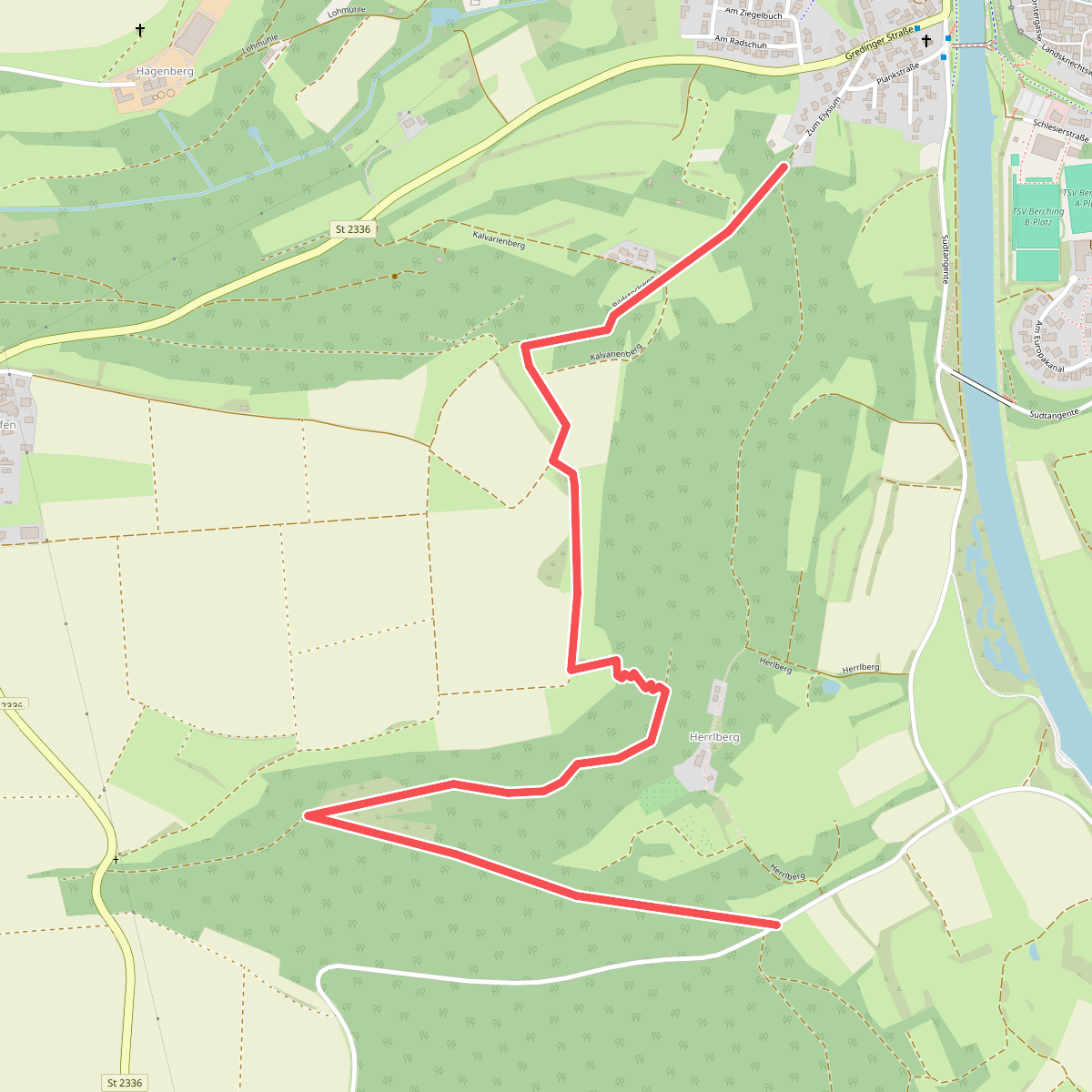 Benediktusweg Schlaufe Weinbergmauernweg