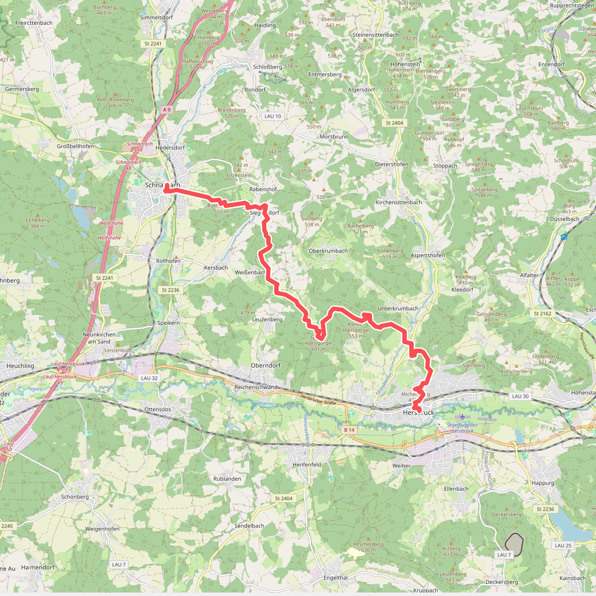 Schnaittach - Hersbruck · Frankenweg etappe 15