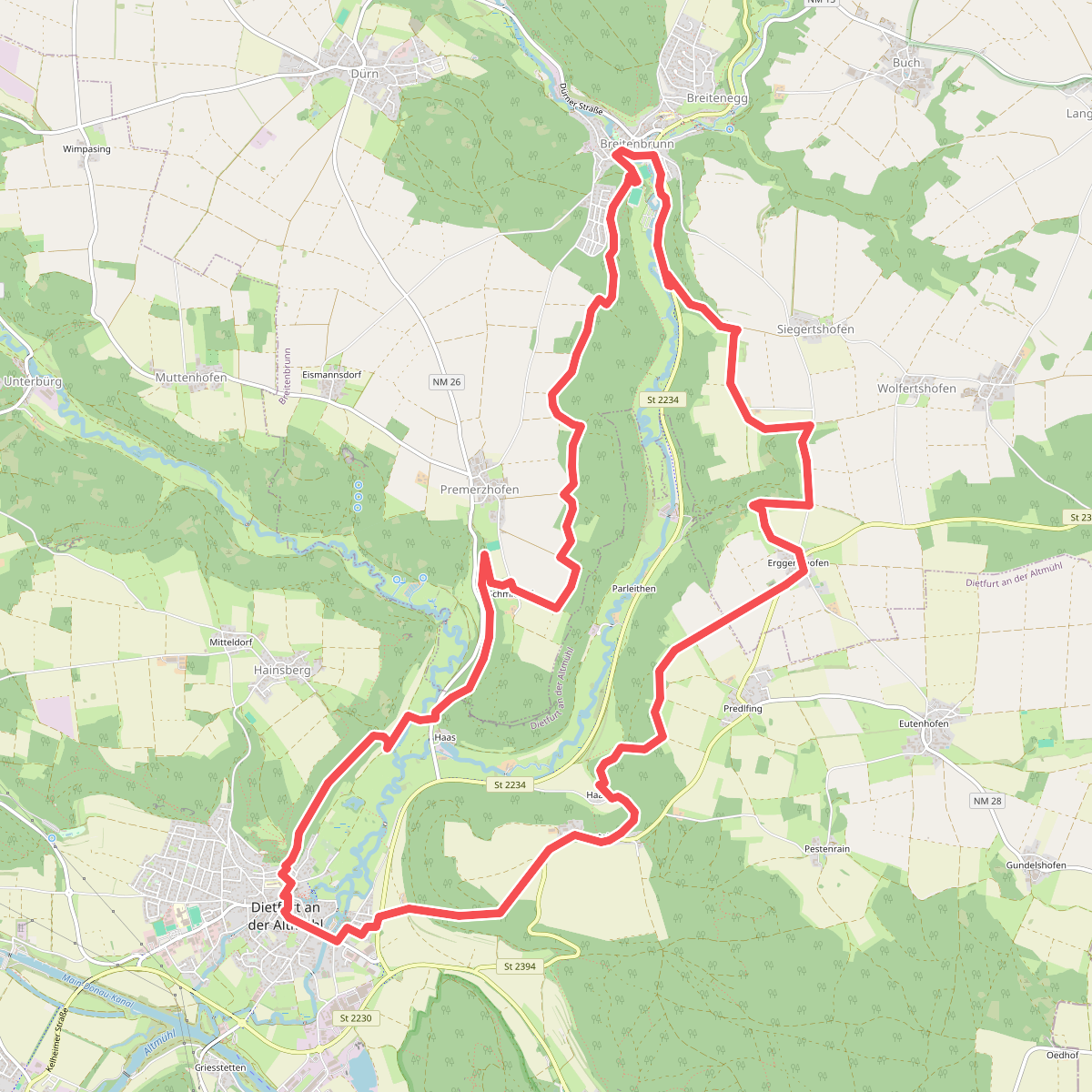 Jurasteig Schlaufe 15 Tillyland-Schlaufe