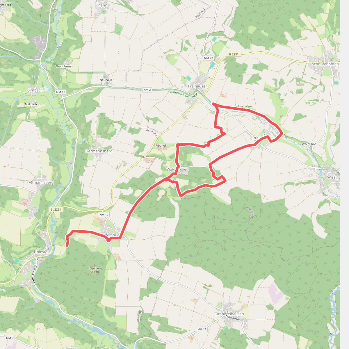 Jurasteig Schlaufe 18 Petersberg-Schlaufe