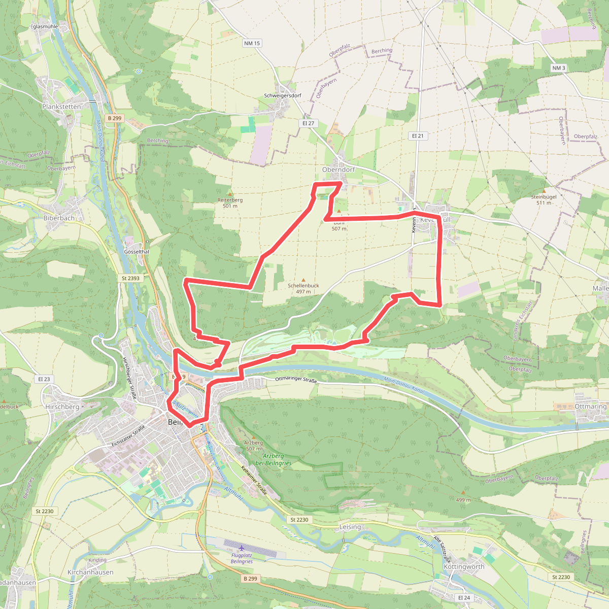 Oberndorfer Berg Wanderweg Nr. 3