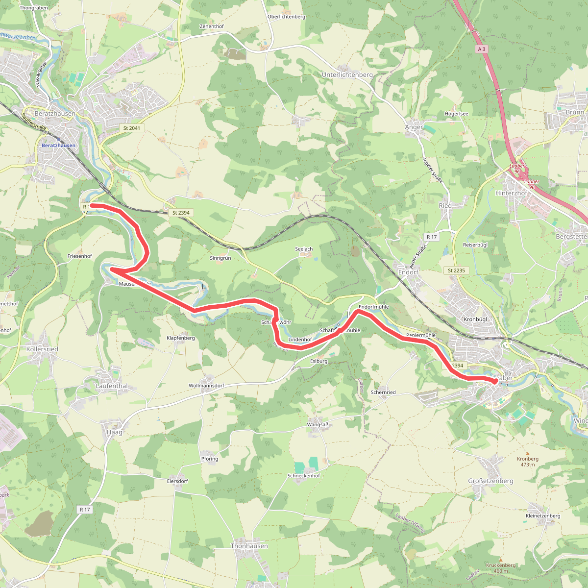 W 26 Laaber - Beratzhausen (Rotes Dreieck)