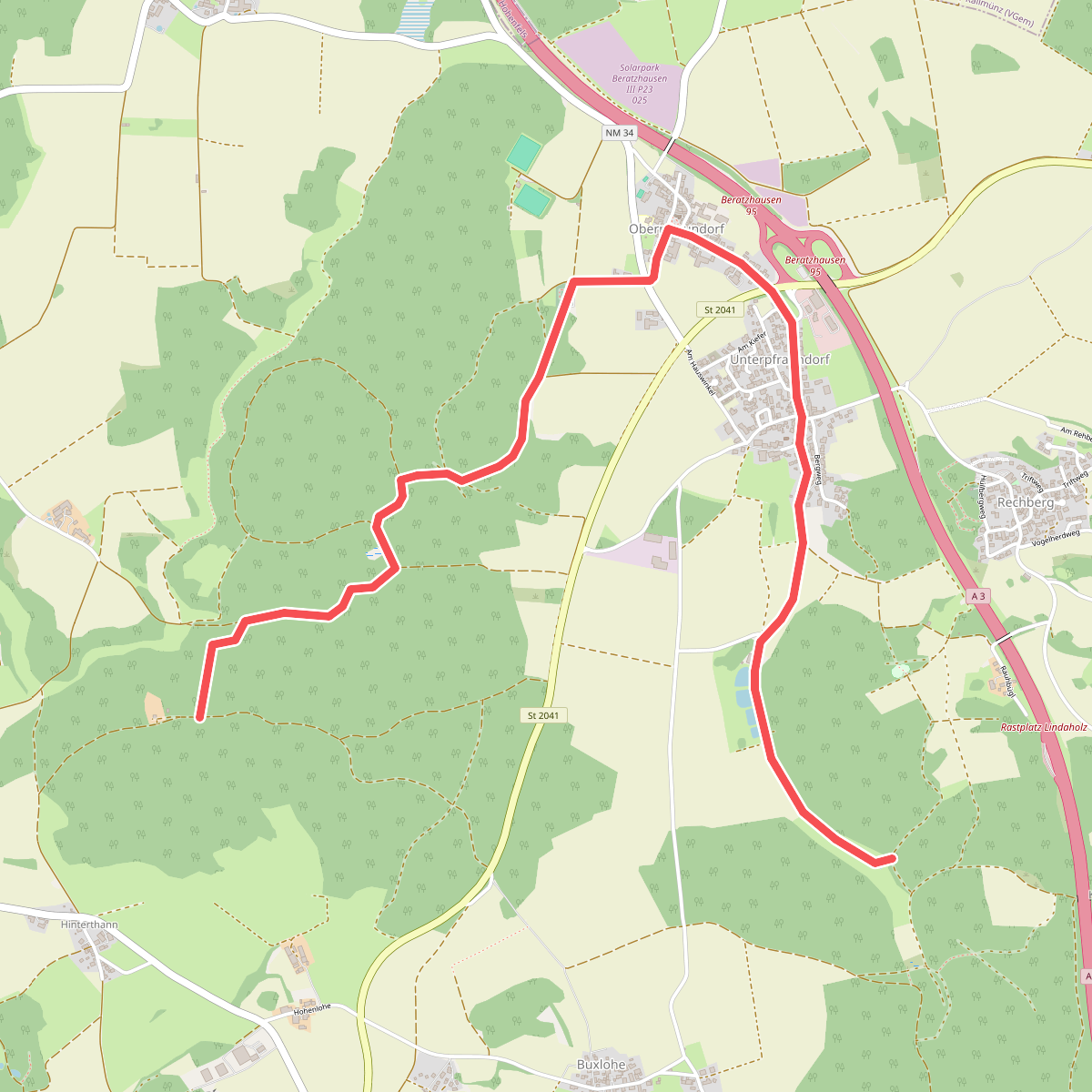 W 73 Högerllinde - Grasental (Grünes Rechteck)