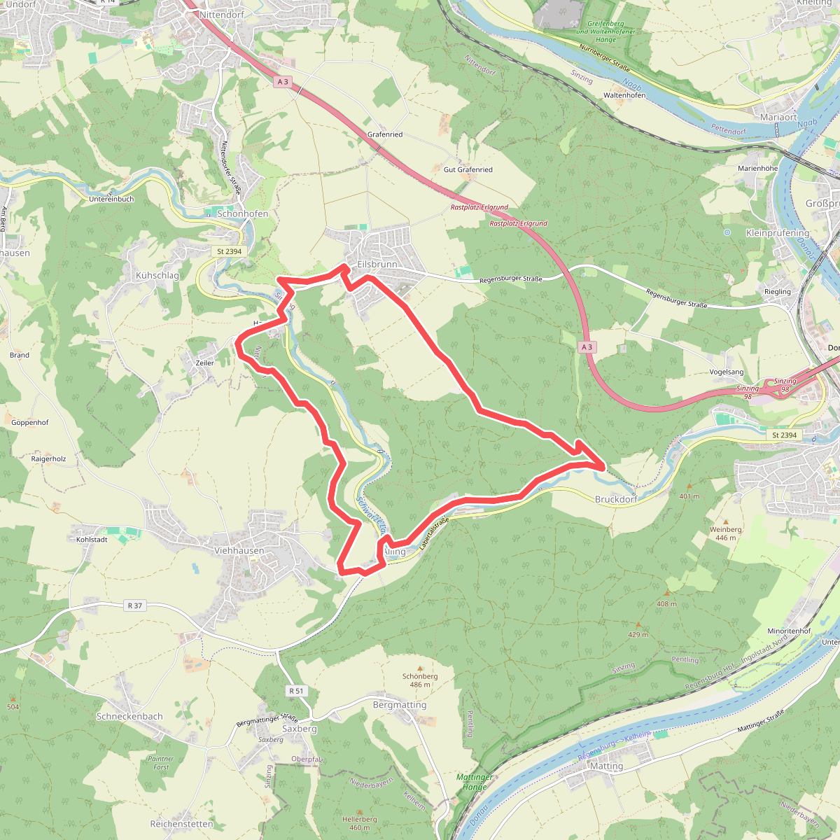 Jurasteig Schlaufe 14 Schwarze-Laber-Schlaufe