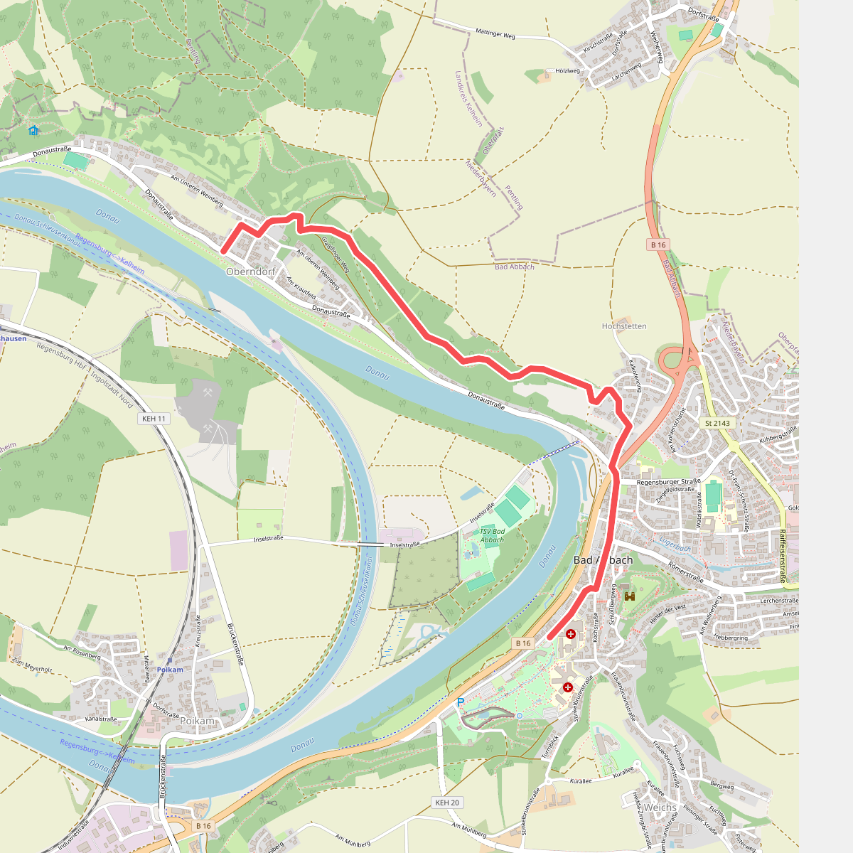 S 11 Oberndorf - Bad Abbach (Rotes Rechteck)