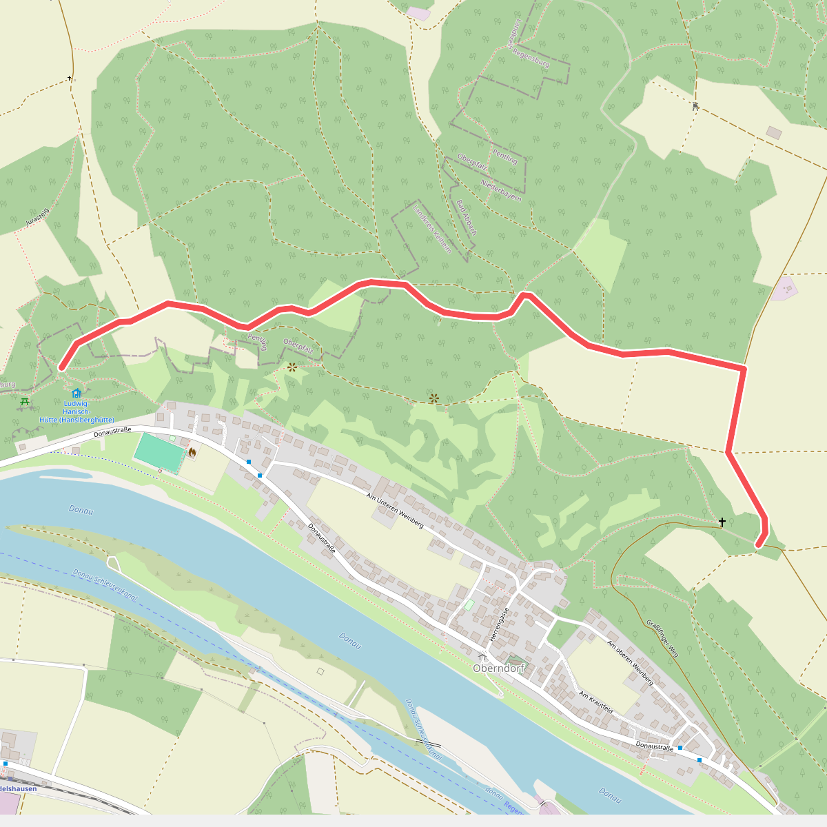 S 12 Verbindung vom Weg S14 (Hanselberg) zum Weg S11 (Bad Abbach)