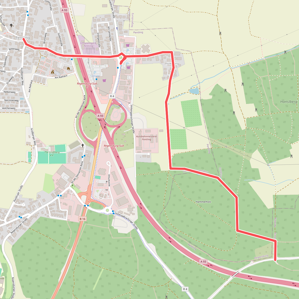 S 18 Pentling - Mariengrotte (Grünes Rechteck)