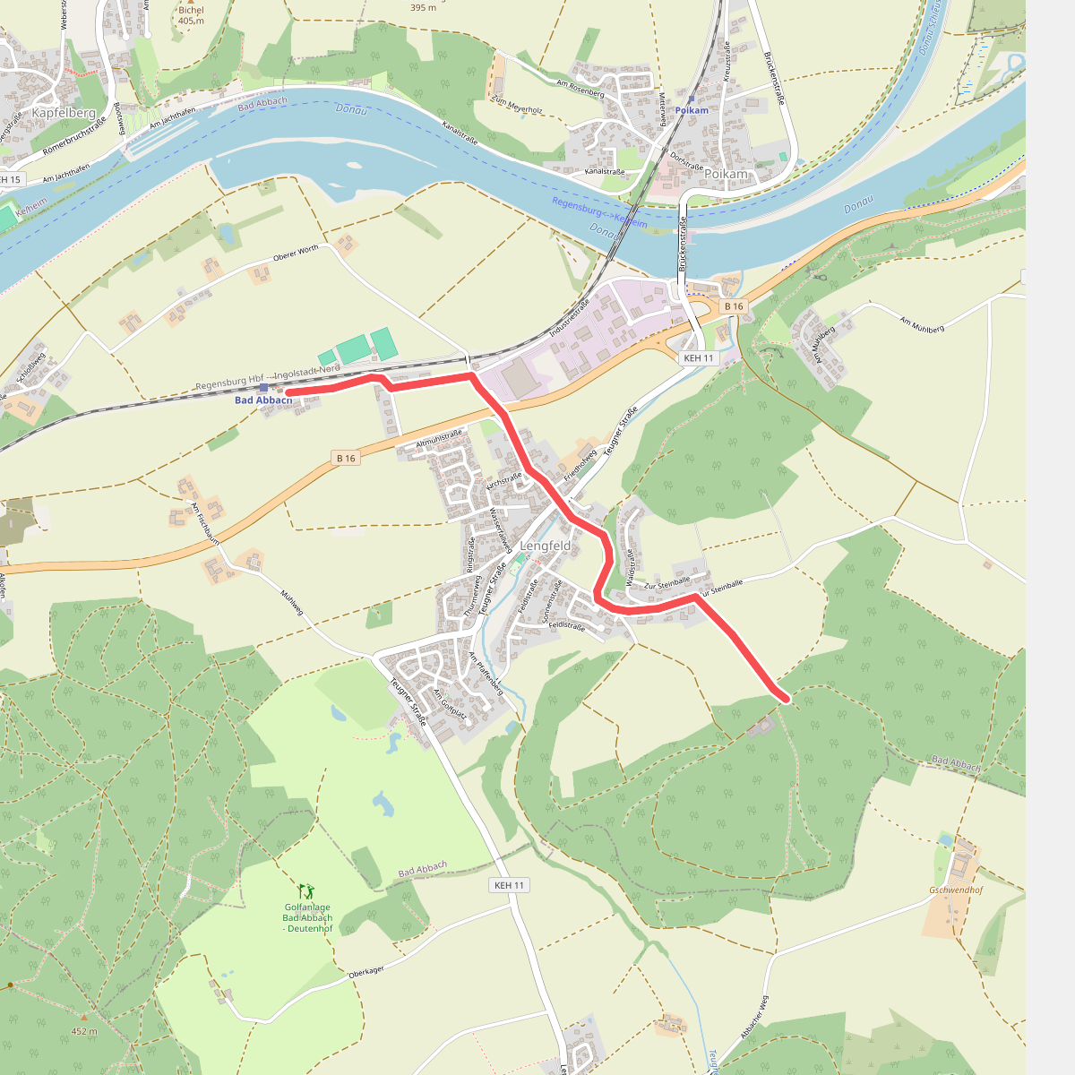 S 23 Bad Abbach Bf - Lengfeld - Kruit (Blaues Rechteck)
