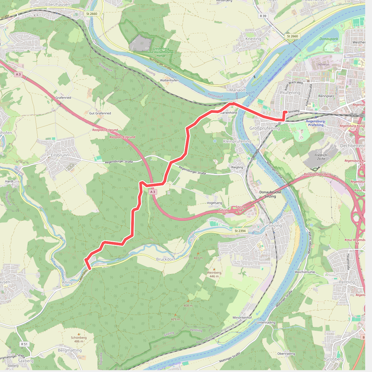 W 05 Regensburg - Alling (Grünes Dreieck)