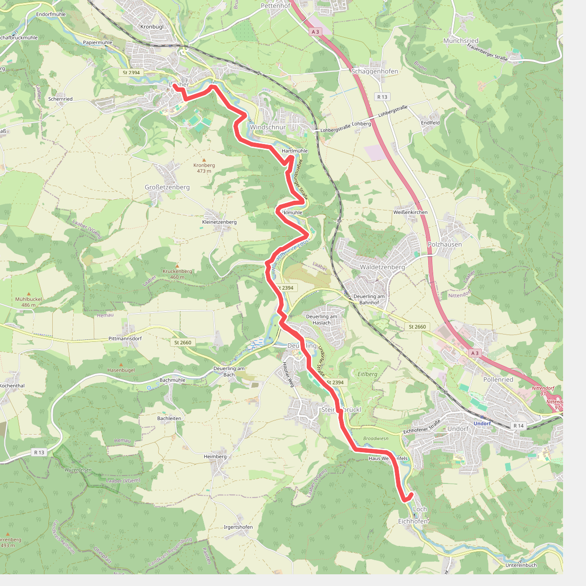 W 25 Eichhofen - Laaber (Rotes Dreieck)