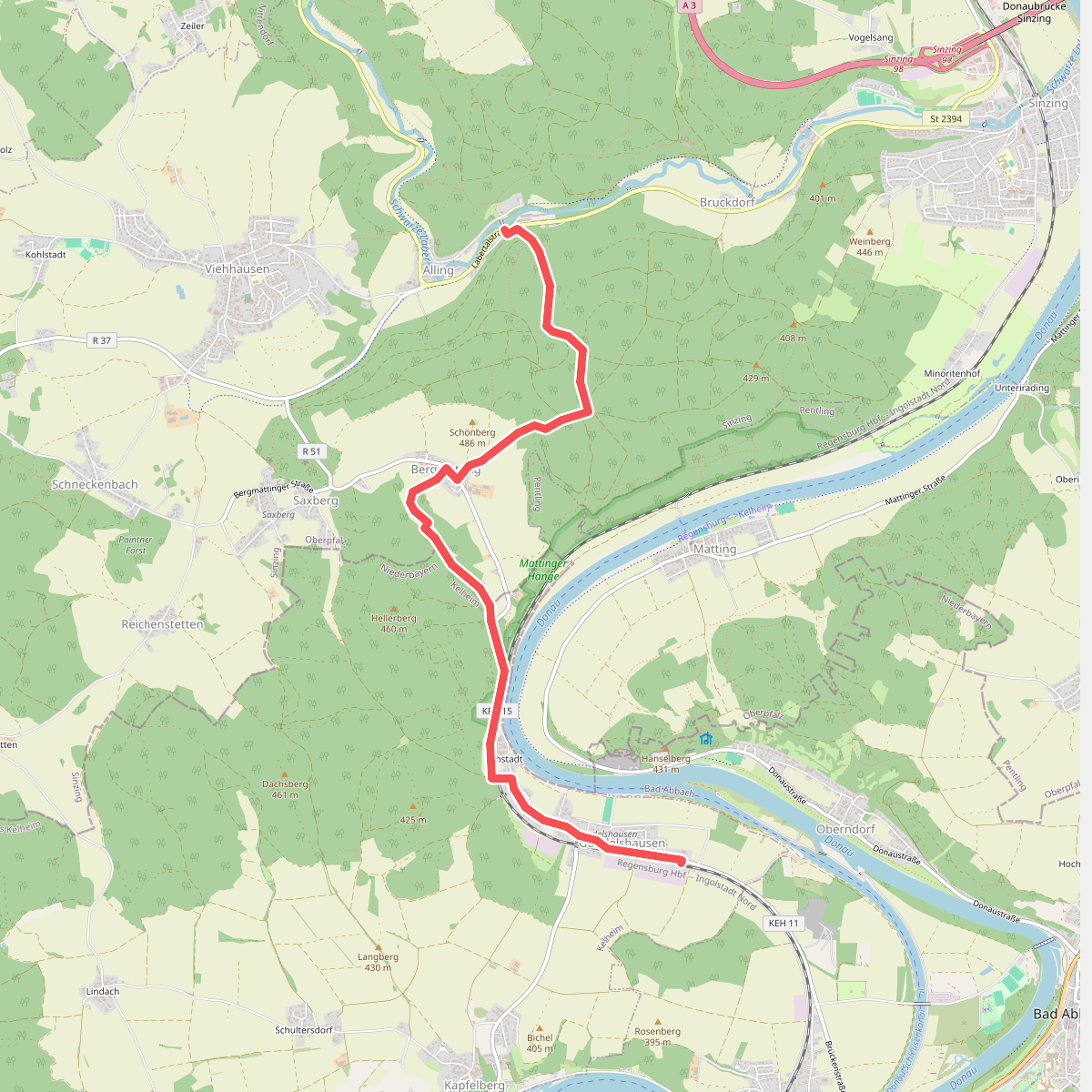 W 33 Gundelshausen - Alling (Rotes Dreieck)