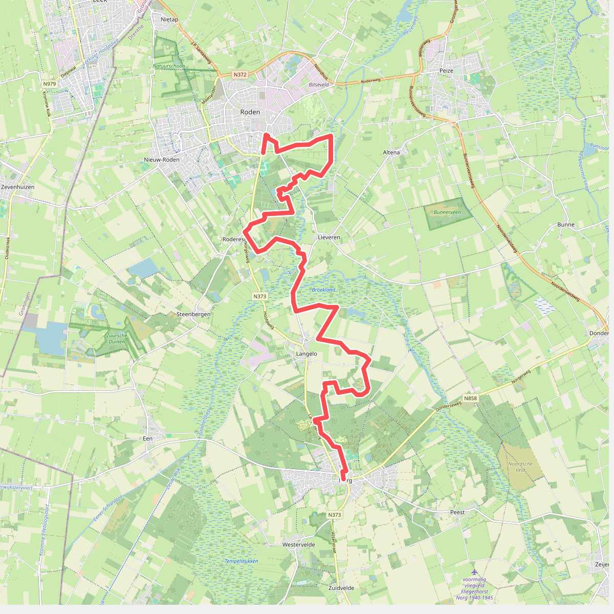 Norg - Roden · Drenthepad etappe 7