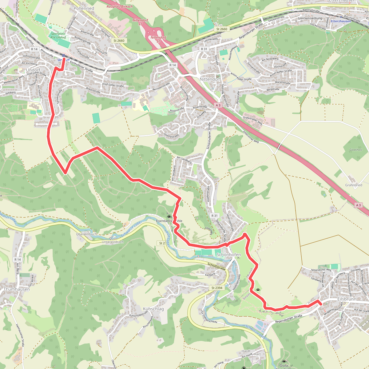 W 48 Undorf - Alpine Steige - Eilsbrunn (Blaues Rechteck)