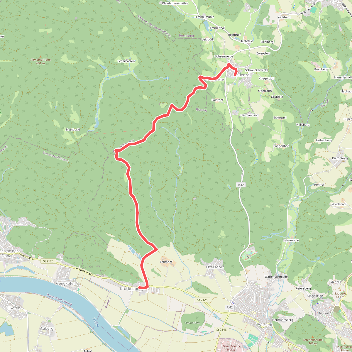 T 8 Frauenzell - Breitenstein - Kruckenberg