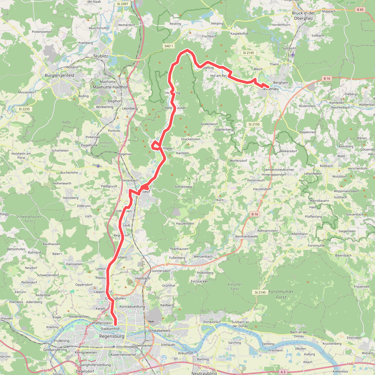 Ostbayerischer Jakobsweg: nördliche Variante (Eschlkam > Donauwörth)