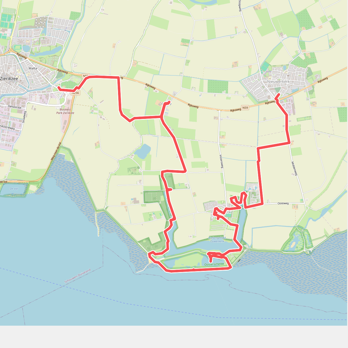 Zierikzee - Sas Nieuwerkerk · Watersnoodpad etappe 2