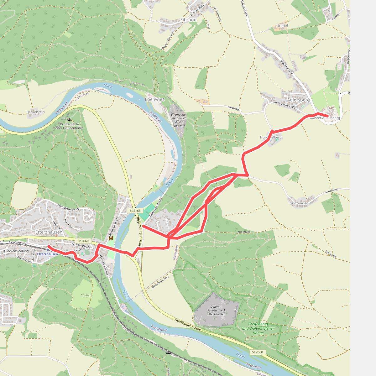 W 17 Etterzhausen - Adlersberg (Grünes Rechteck)