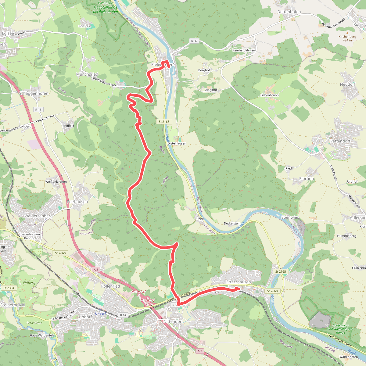 W 21 Etterzhausen - Pielenhofen (Rotes Dreieck)