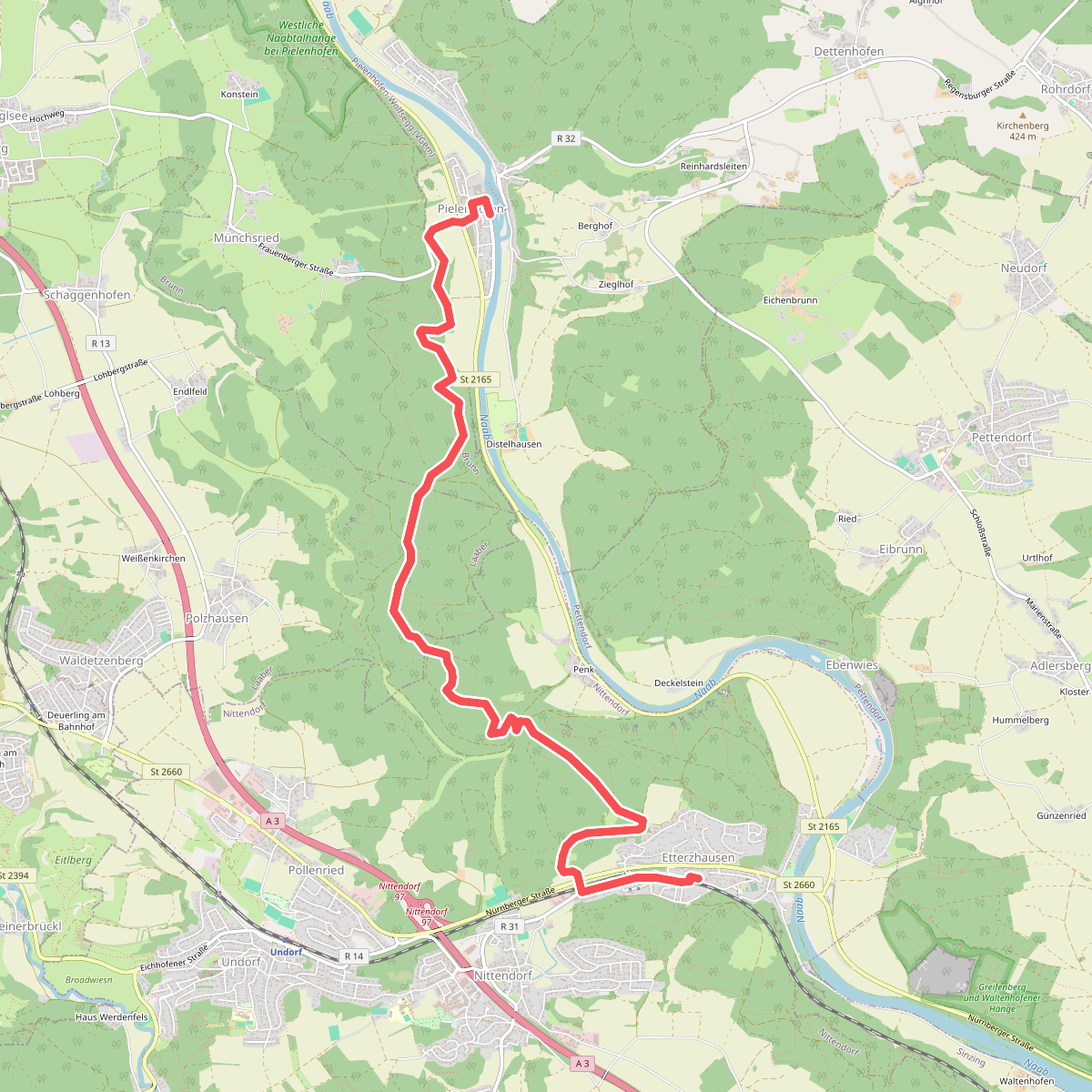 W 23 Etterzhausen - Pielenhofen (Grünes Rechteck)